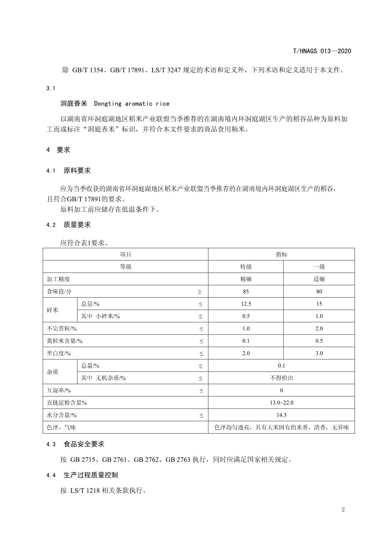 THNAGS 013-2020 洞庭香米标准_第4页