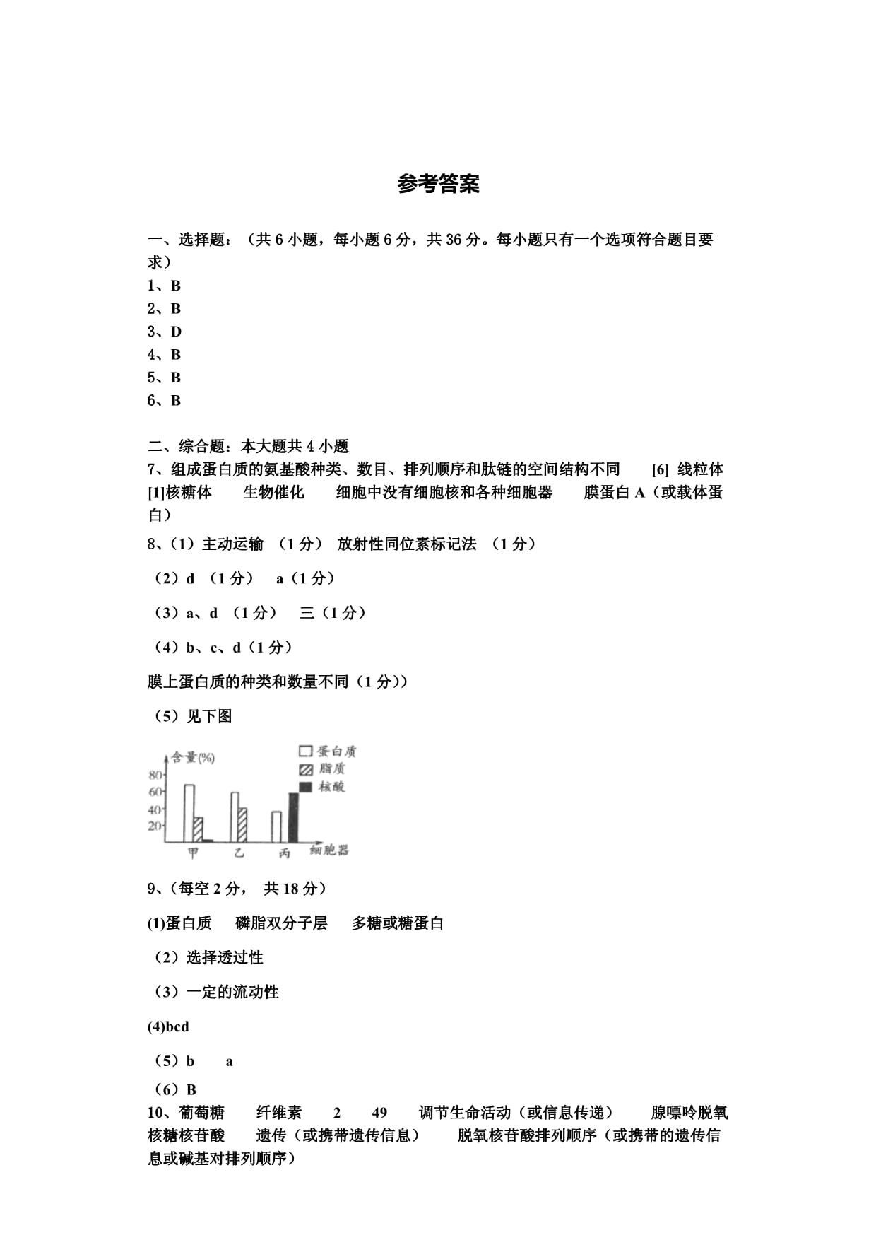 福建省厦门市湖里区双十中学2023年生物高一上期末调研试题含解析_第5页