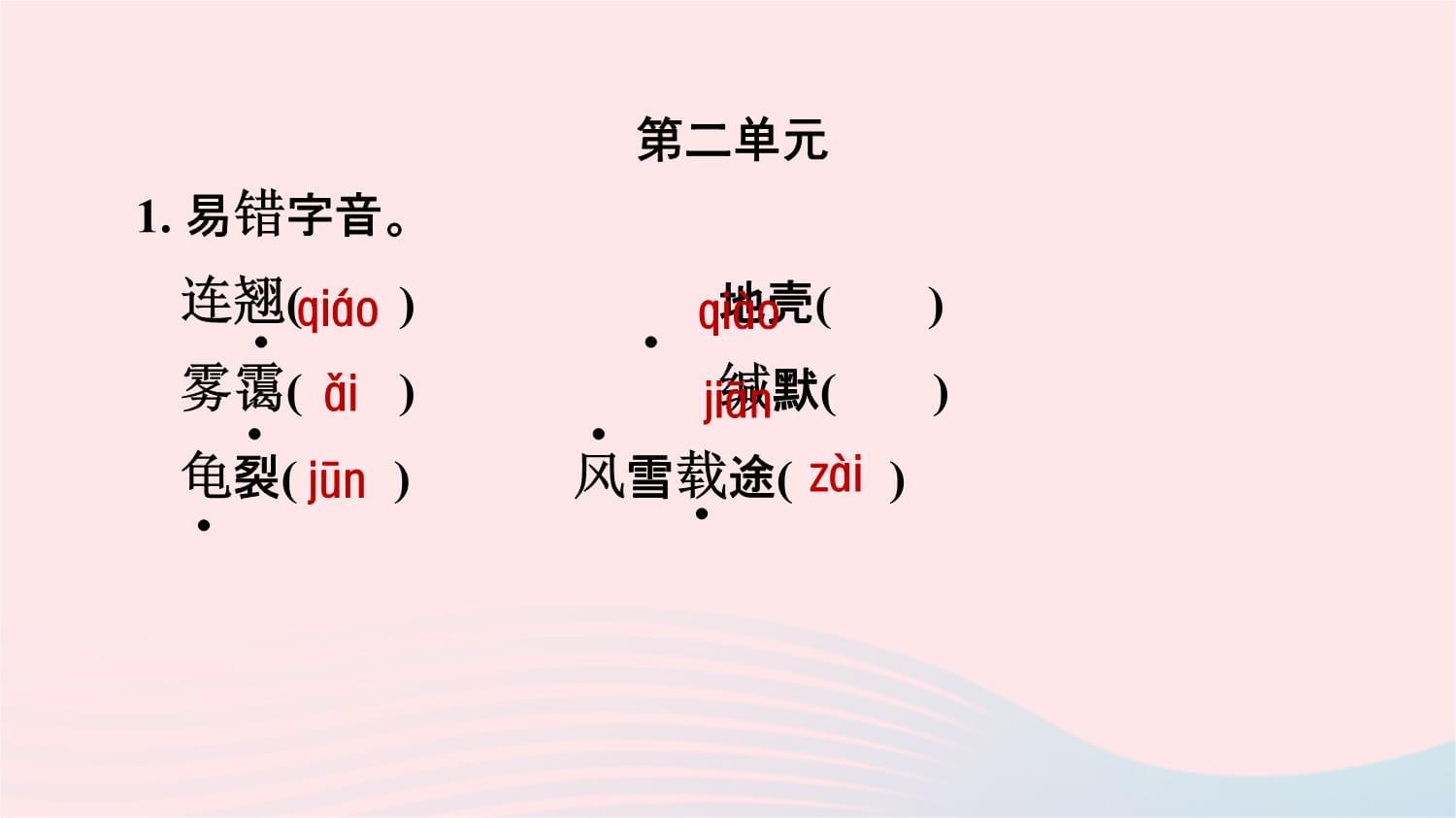 地区适用2024春八kok电子竞技语文下册期末专题训练一字音字形作业课件新人教kok电子竞技_第5页