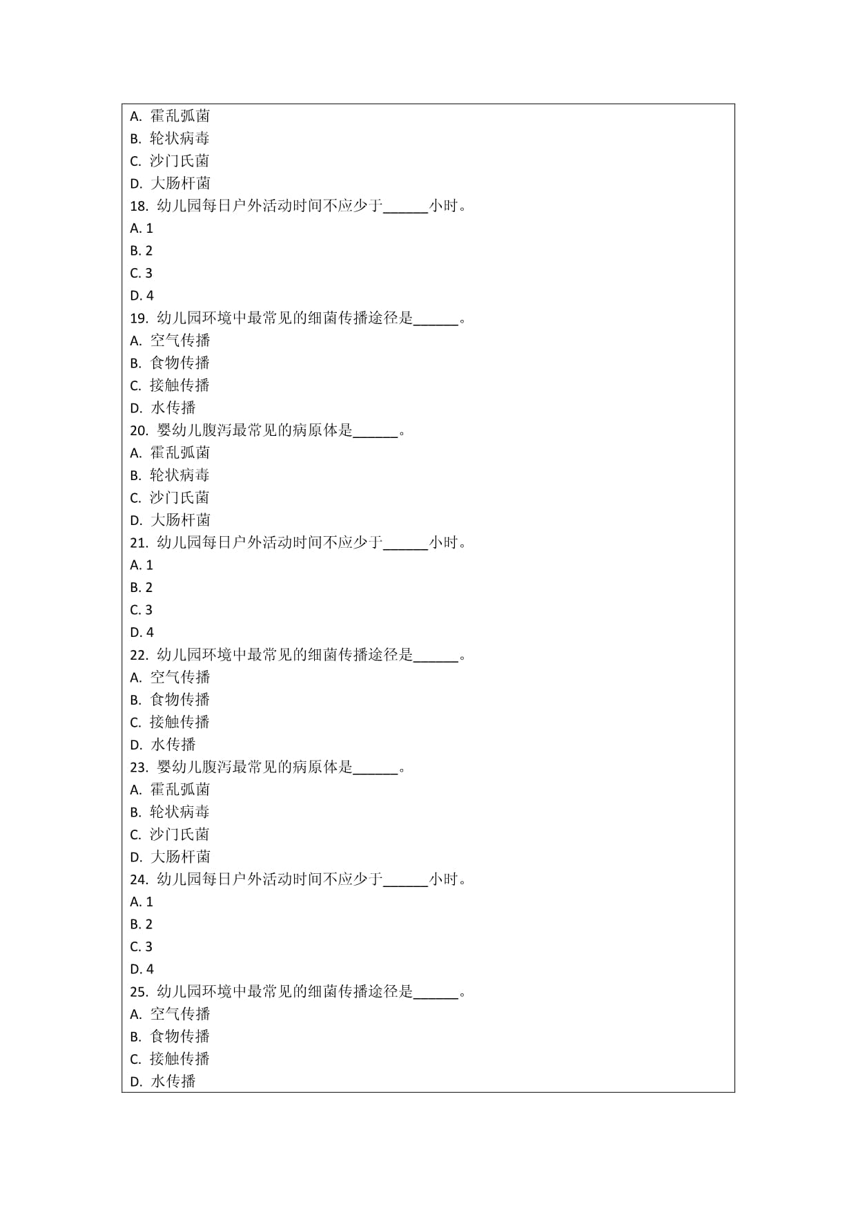 托儿所服务的儿童健康指导考核试卷_第3页