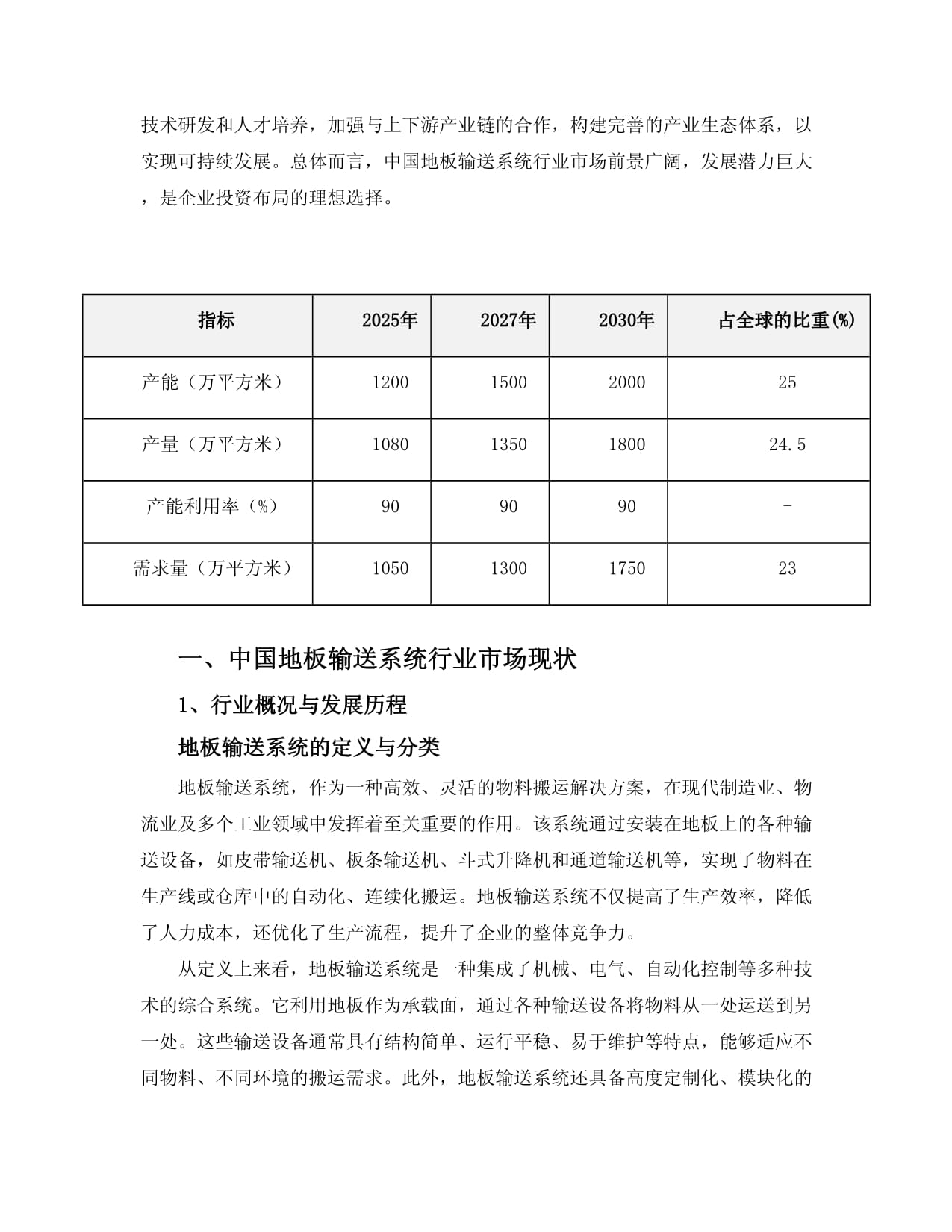 2025-2030中国地板输送系统行业市场现状供需分析及投资评估规划分析研究kok电子竞技_第3页