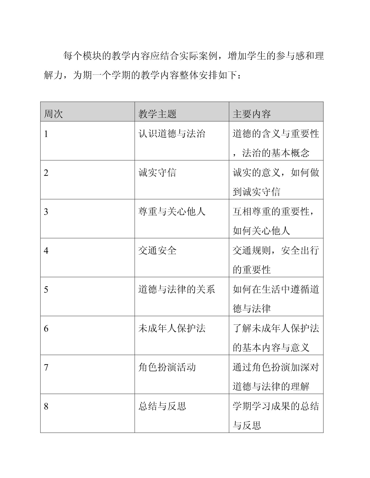 二kok电子竞技道德与法治上册教学计划_第3页