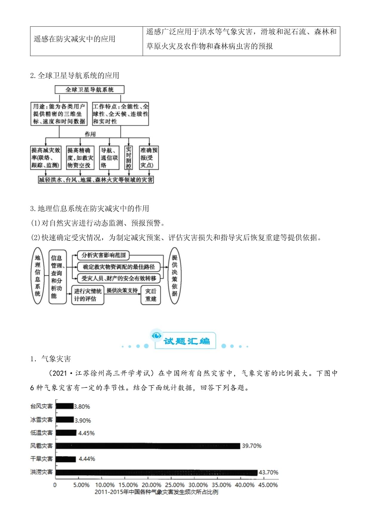 2022届地理一模试卷汇编-自然灾害（学生kok电子竞技）_第5页