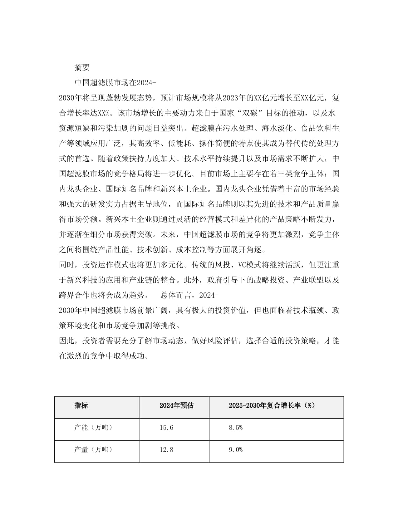 2024-2030年中国超滤膜市场竞争力模式及投资运作模式分析kok电子竞技_第3页