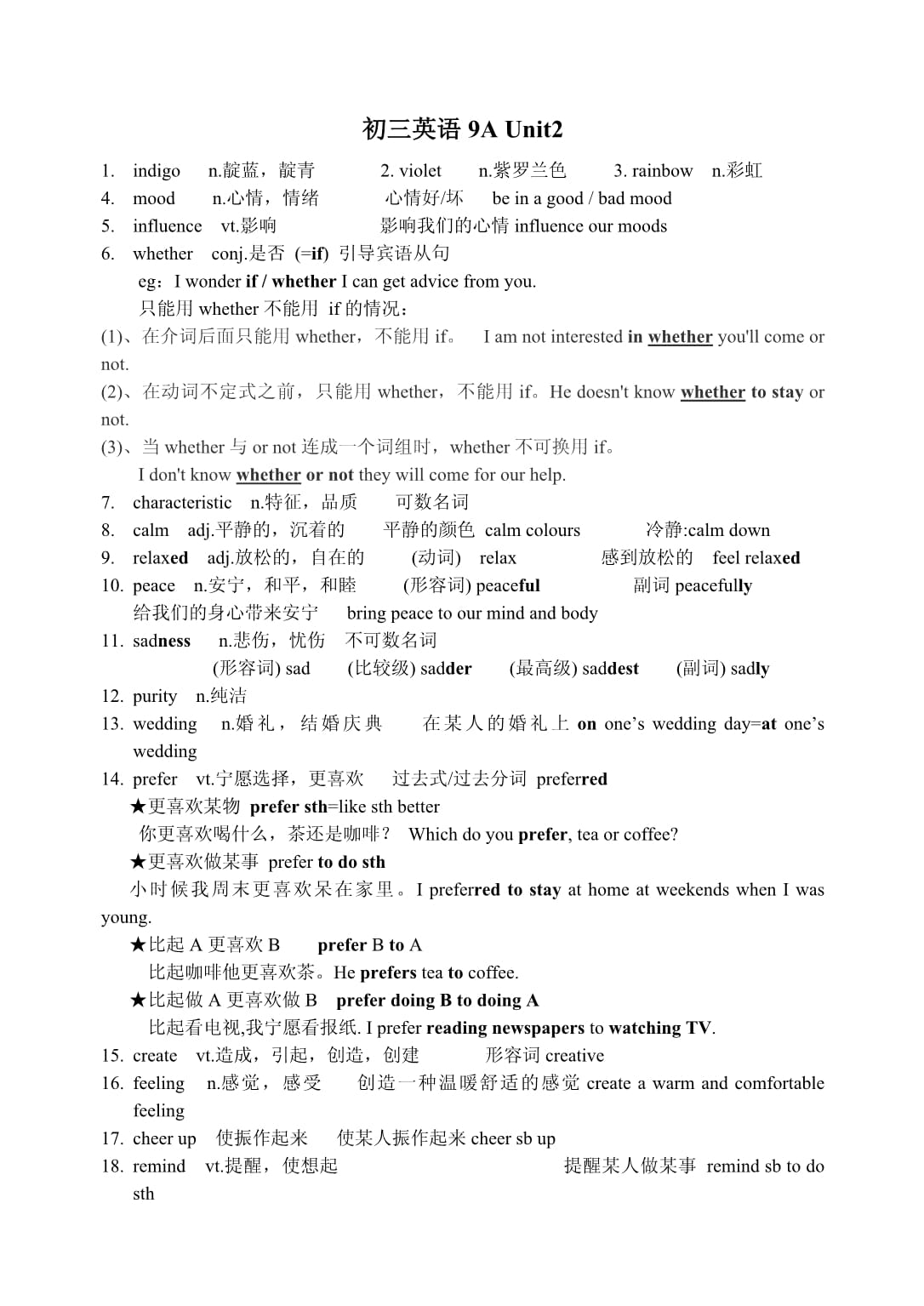 宜兴外国语学校 九kok电子竞技英语上册Unit2单词用法卷及默写卷_第1页