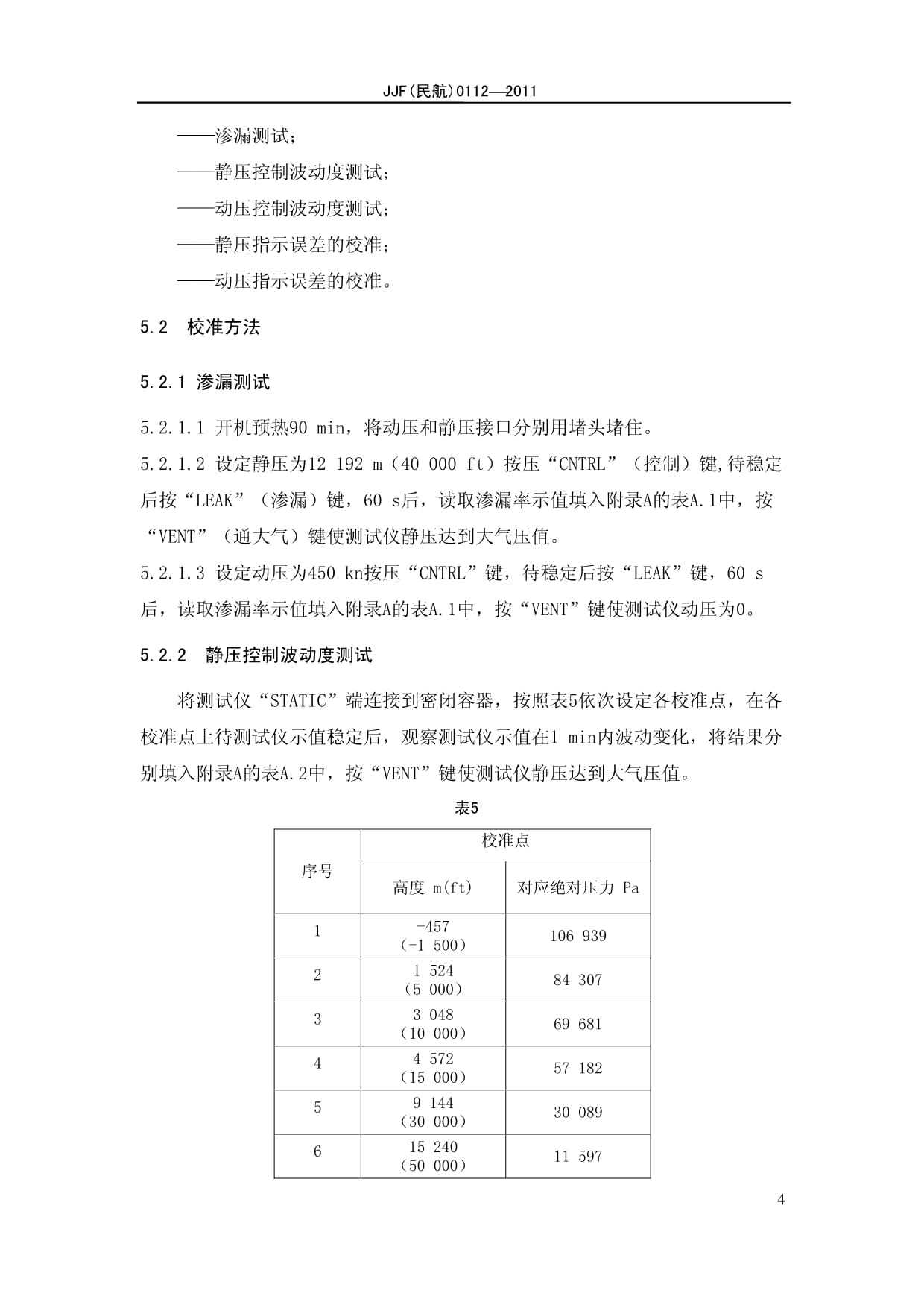 JJF(民航)0112-2011MPS31C大气数据测试仪_第5页