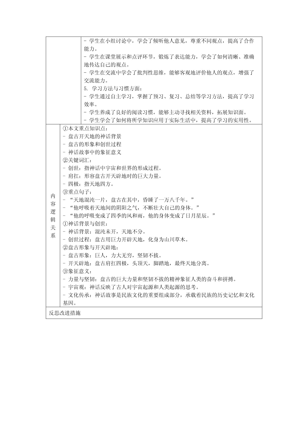 12 盘古开天地 说课稿-2024-2025学年语文四kok电子竞技上册统编kok电子竞技_第4页