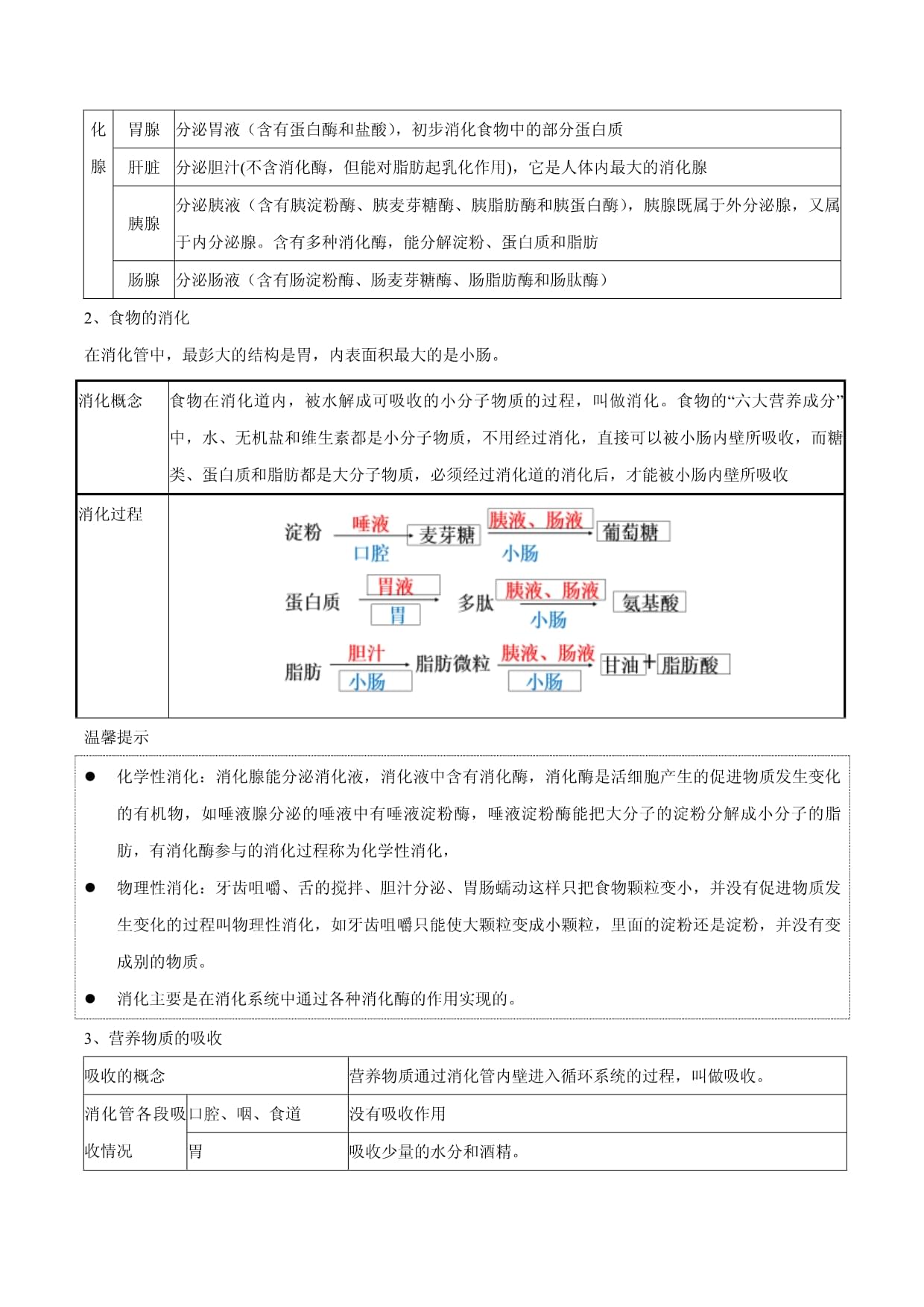 1食物的消化和吸收（原卷kok电子竞技）_第2页