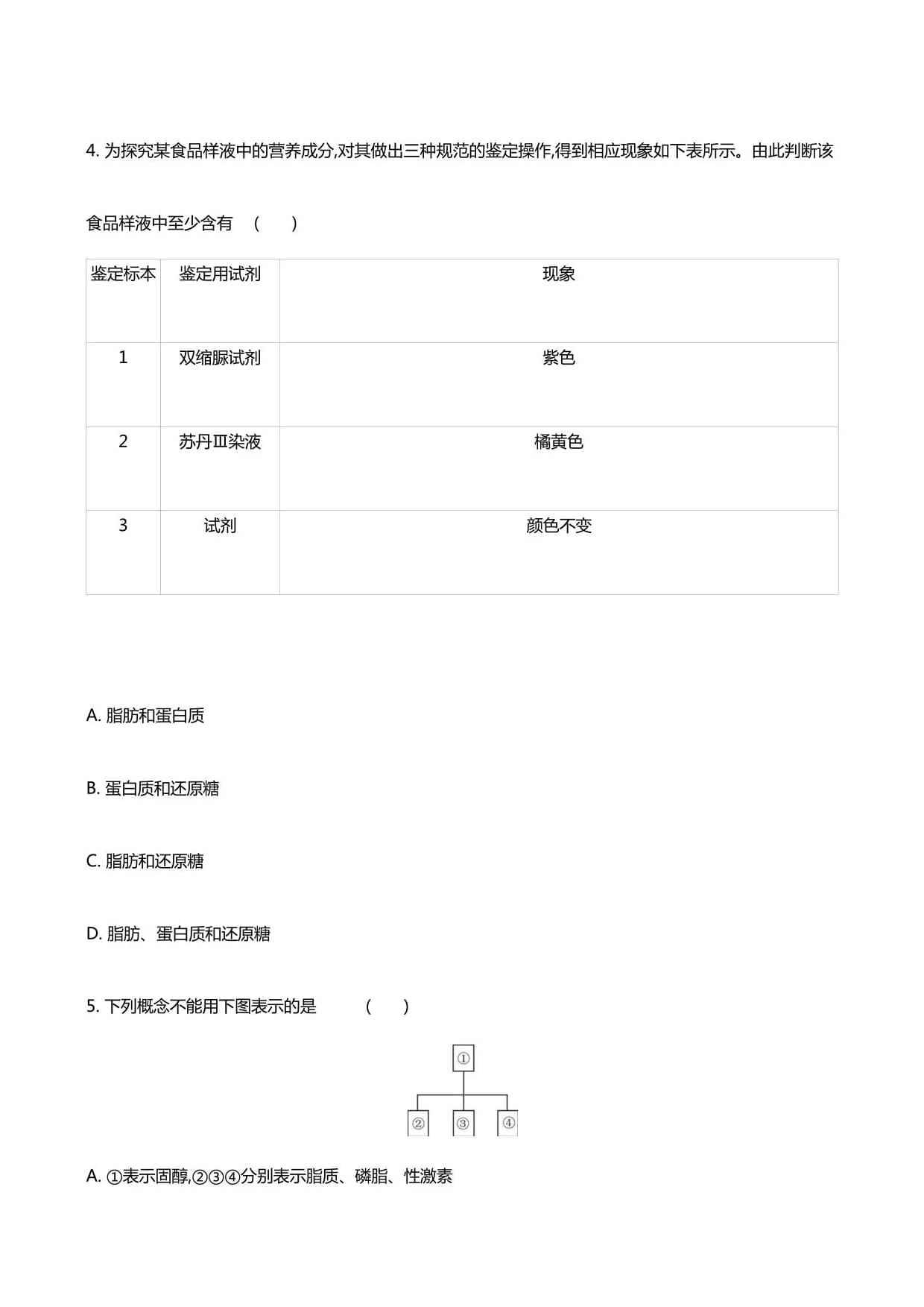 2020年高中生物学业水平合格考模拟题附答案_第2页